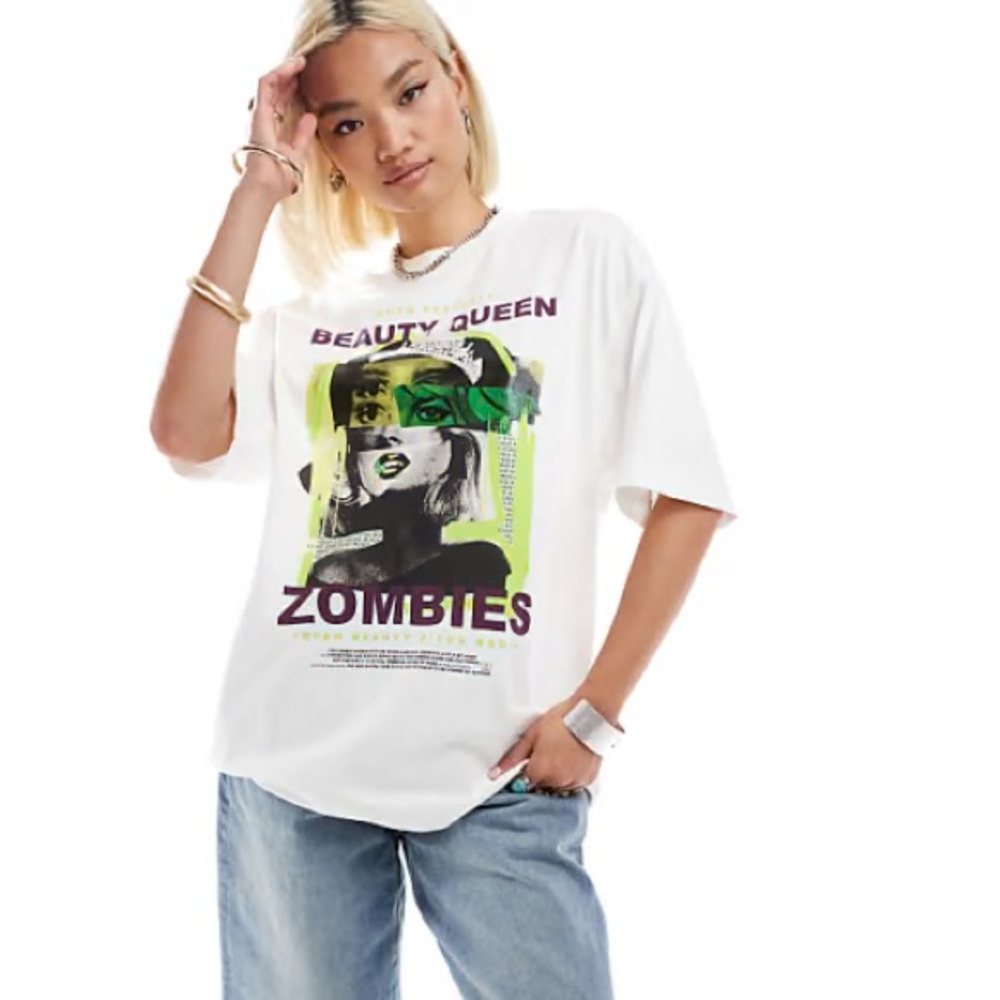 HUGO White Graphic T-Shirt
